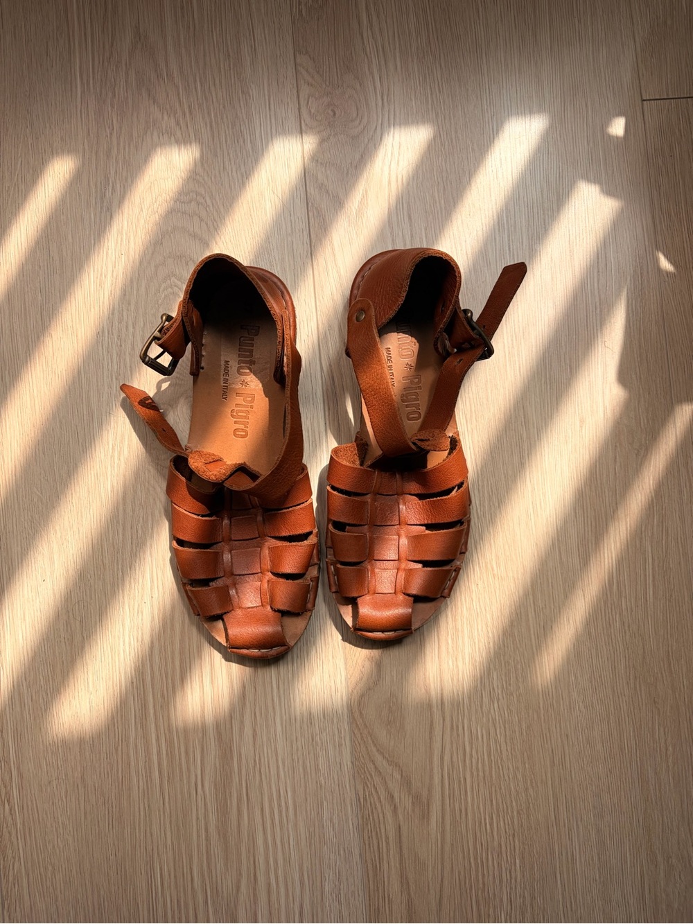 Women’s Brown Leather Woven Sandals - Classic Comfort